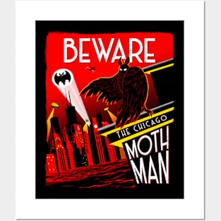 Beware the Chicago Mothman! Cryptid Cryptozoology Posters and Art